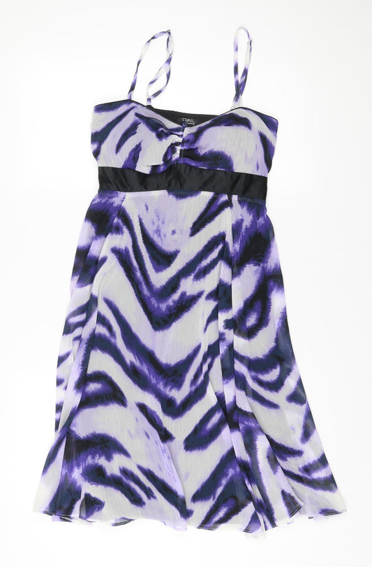 Star by Julien Macdonald Women’s Purple Animal Print Dress Size 10