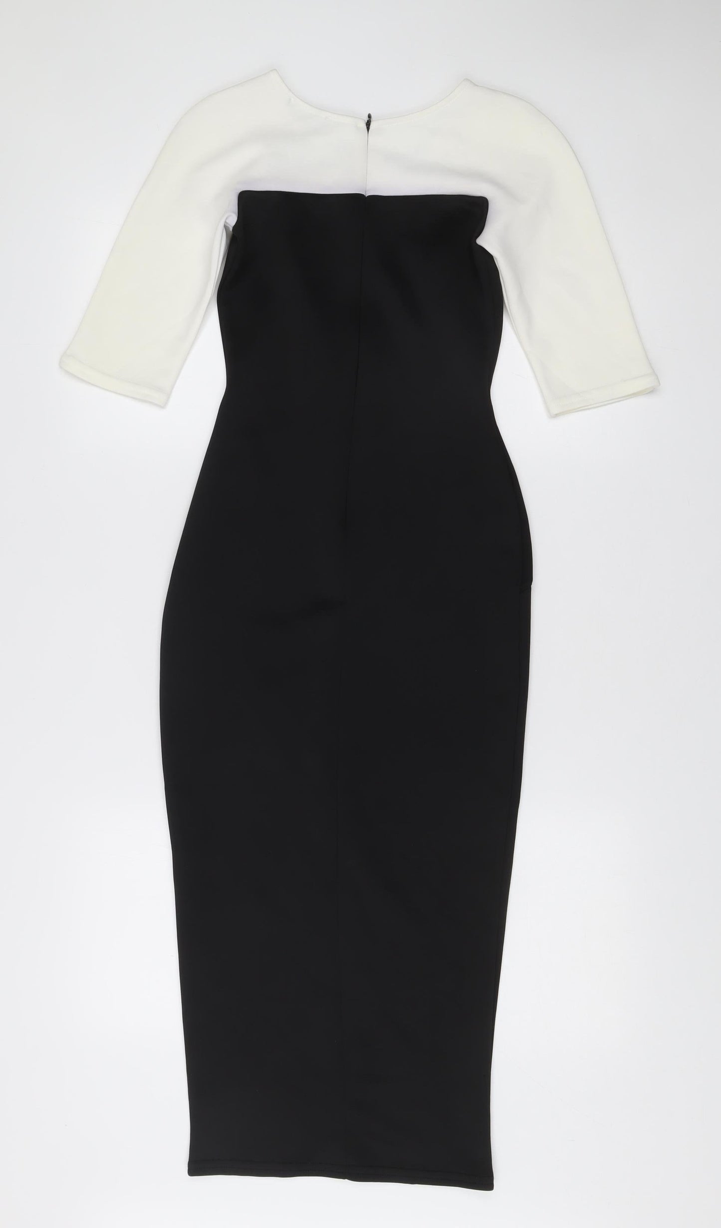 TFNC London Women's Black White Colourblock Sheath Midi Dress Size S