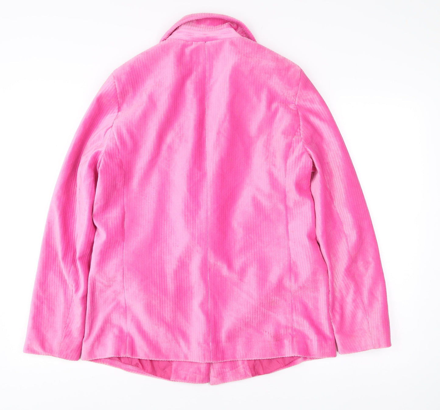 ONLY Women Pink Velvet Tailored Blazer Jacket Size S