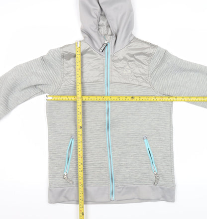 Gerry Boys Grey Hooded Full Zip Jacket L 13 Years Polyester Outdoor