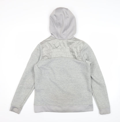 Gerry Boys Grey Hooded Full Zip Jacket L 13 Years Polyester Outdoor