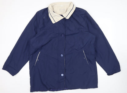 Womens UK Size 20 Gabriella Vicenza Blue Quilted Coat