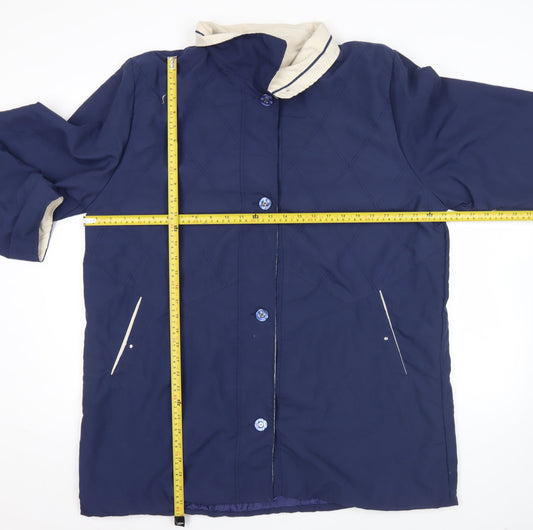Womens UK Size 20 Gabriella Vicenza Blue Quilted Coat