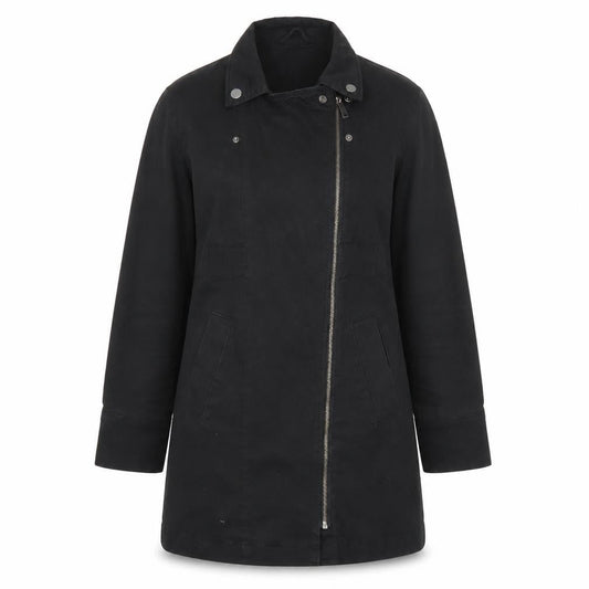 Ellos Womens Black Mid-Length Cotton Blend Coat Size 12