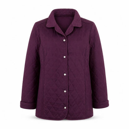 Bonmarché Womens Purple Quilted Mid-Length Jacket Size 14