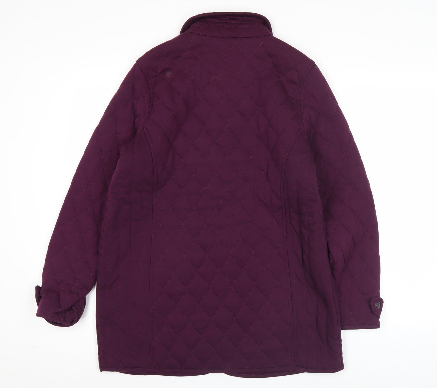 Womens UK Size 14 BM Casual Purple Quilted Coat