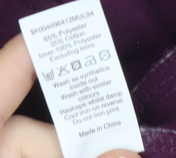 Womens UK Size 14 BM Casual Purple Quilted Coat