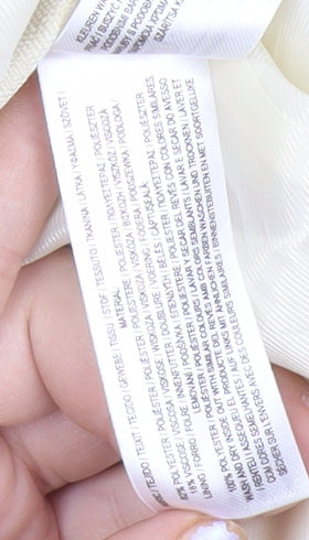 Primark Womens Ivory Double-Breasted Blazer Jacket Size 14