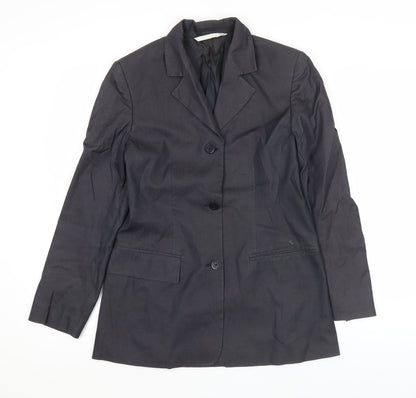 Pennyblack Womens Black UK 14 Classic Single-Breasted Blazer Jacket