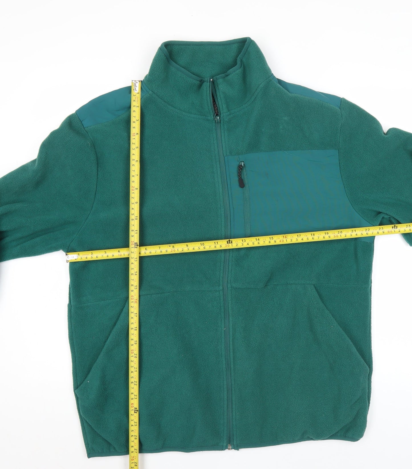 Workout Men’s Green Fleece Full Zip Jacket Size L Regular Fit