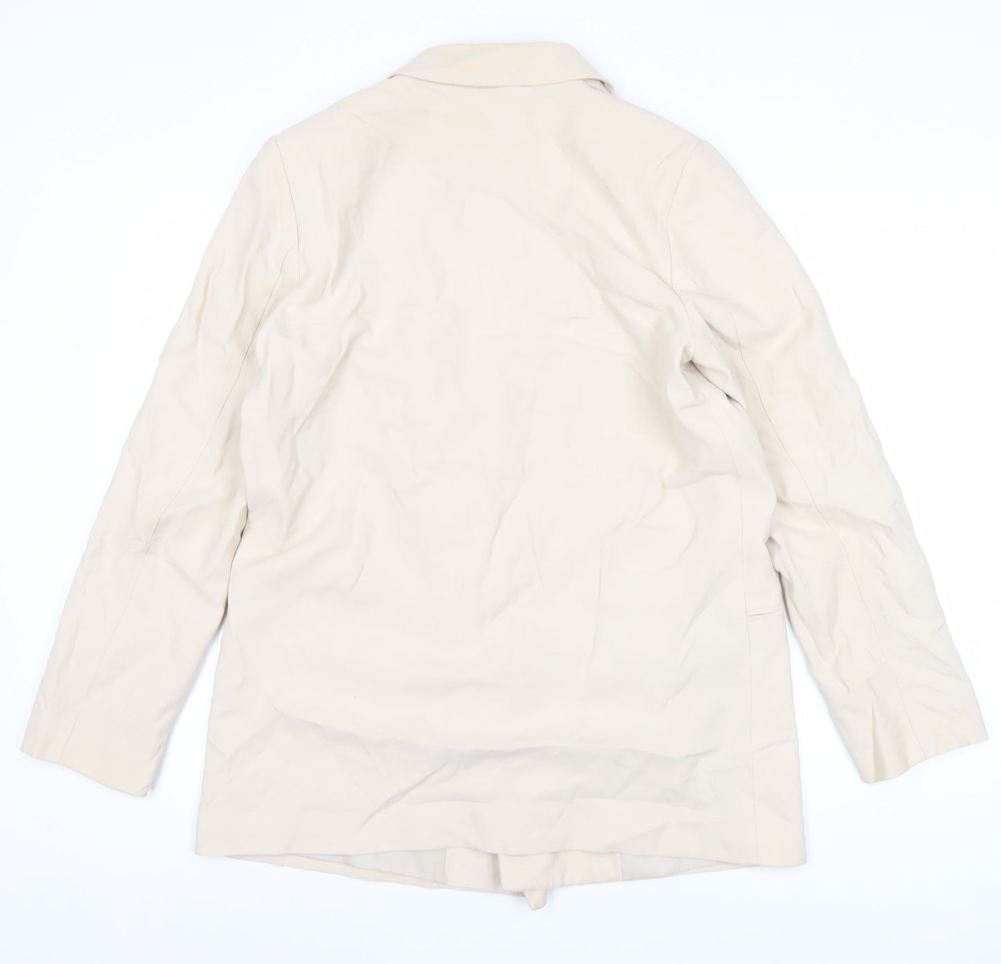 H&M Women's Beige Double-Breasted Blazer Jacket Size S