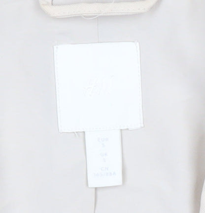 H&M Women's Beige Double-Breasted Blazer Jacket Size S