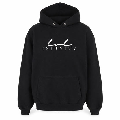 Infinity Mens Black XL Pullover Hoodie Logo Graphic Hooded Sweatshirt