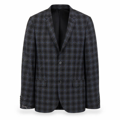 Swear & Mason Men's Black Check Blazer 38R Single-Breasted Jacket