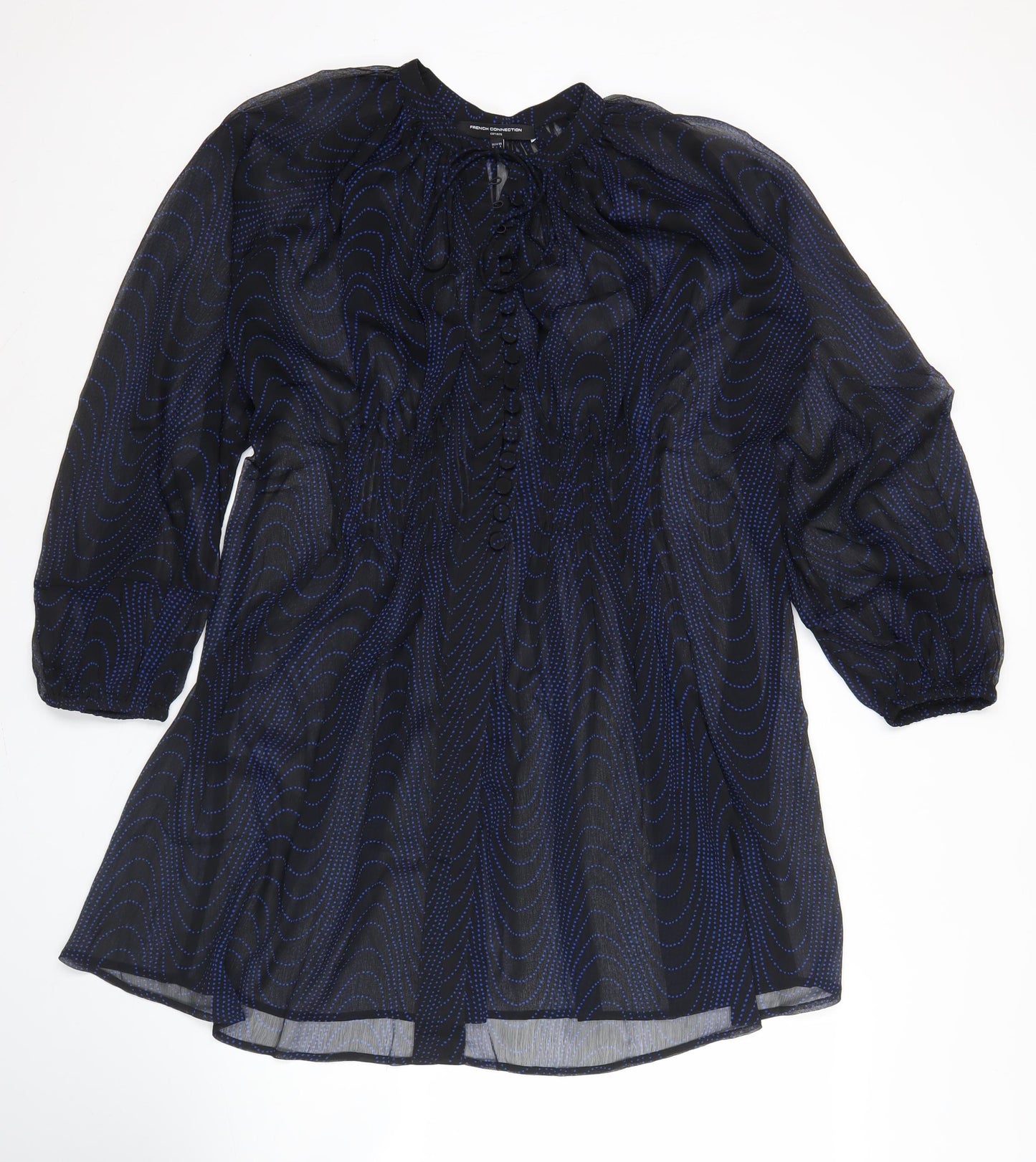 French Connection Women’s Black Polka Dot Shift Dress UK 12