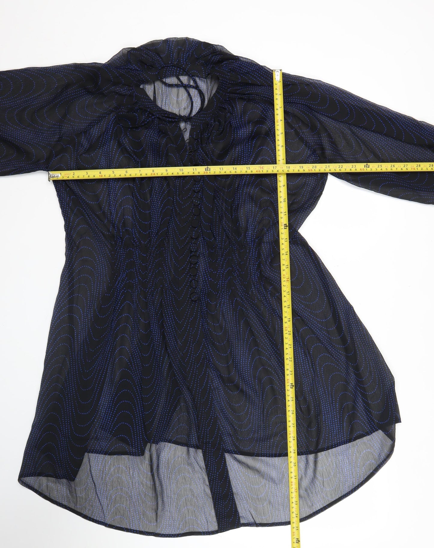 French Connection Women’s Black Polka Dot Shift Dress UK 12