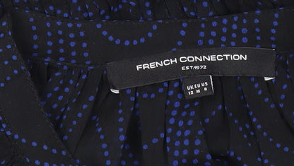 French Connection Women’s Black Polka Dot Shift Dress UK 12