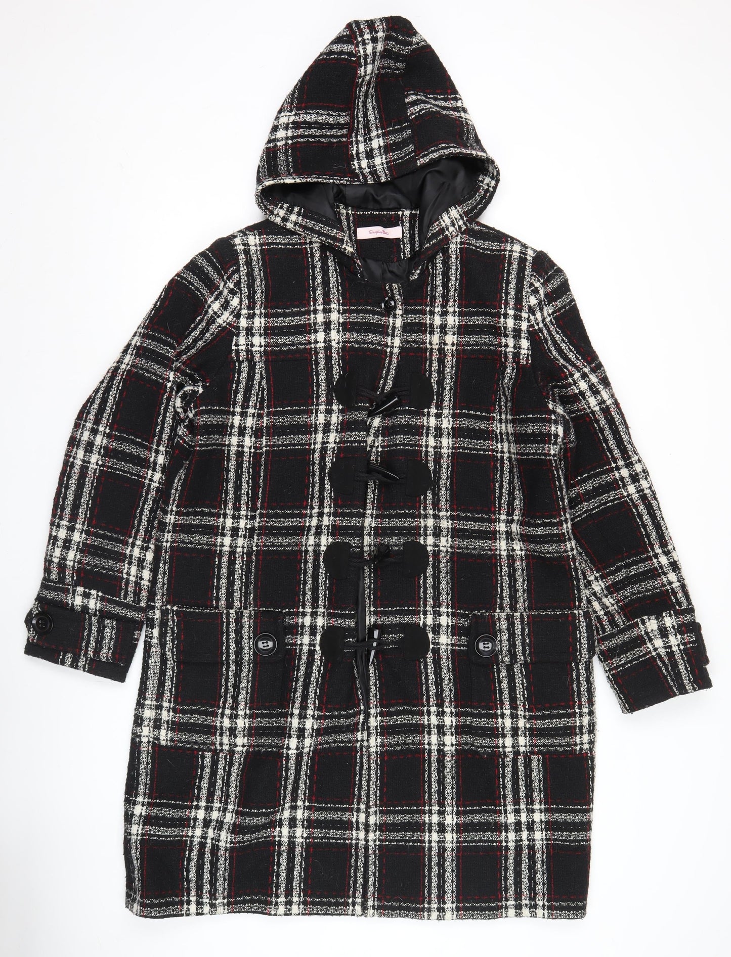 Womens UK Size 14 Simply Be Black Duffle Coat