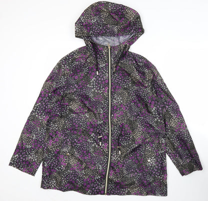 Womens UK Size 14 Bonmarché Multicoloured Rain Coat