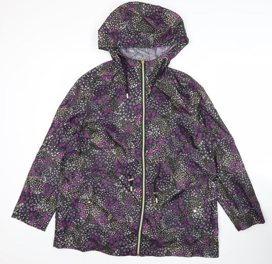 Womens UK Size 14 Bonmarché Multicoloured Rain Coat