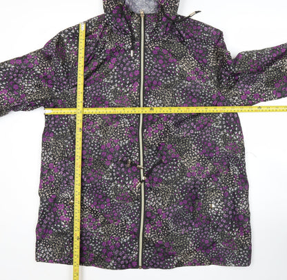 Womens UK Size 14 Bonmarché Multicoloured Rain Coat
