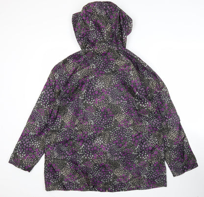 Womens UK Size 14 Bonmarché Multicoloured Rain Coat