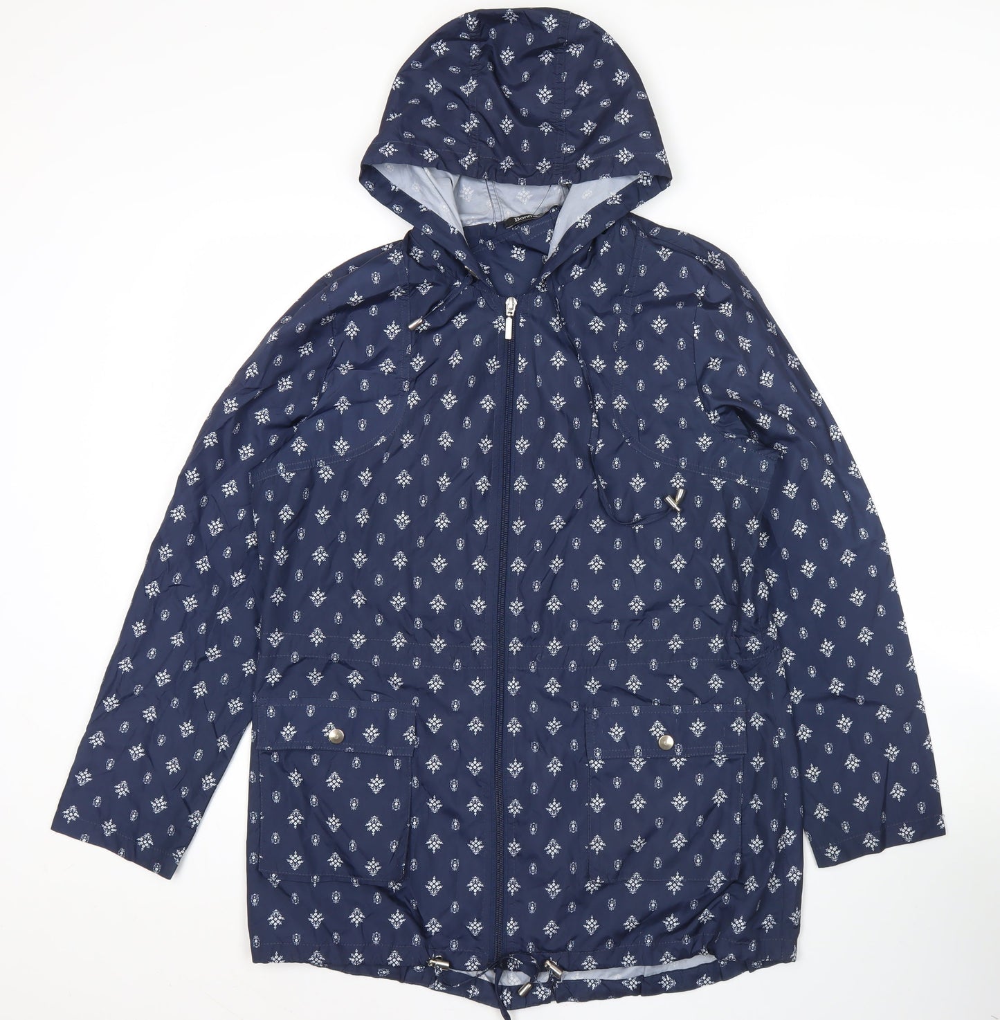 Womens UK Size 12 Bonmarche Blue Rain Coat