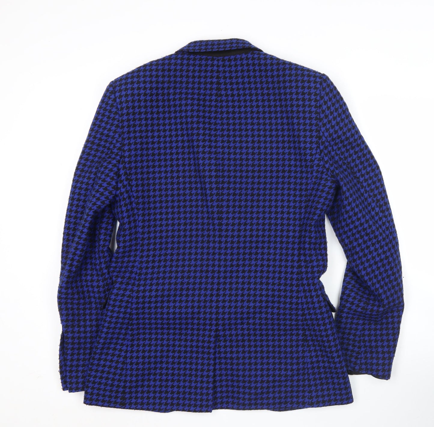Topman Unisex Adults Blue Houndstooth Slim Fit Blazer UK 38 M