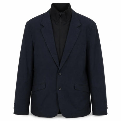 Zara Man Unisex Black Wool Pinstripe XL Blazer Jacket