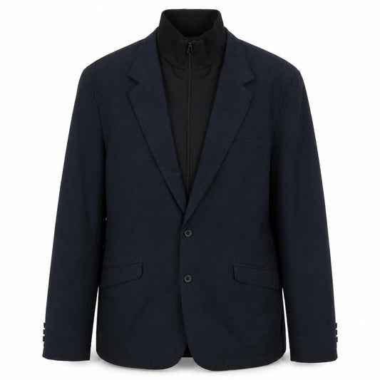 Zara Man Unisex Black Wool Pinstripe XL Blazer Jacket