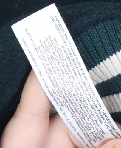 Primark Womens Green Varsity Jacket Size 12 Casual College Style