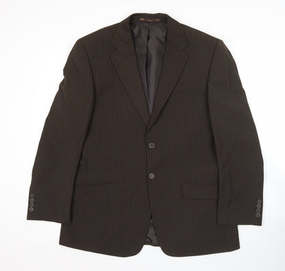 George Men’s Brown Pinstripe 40S Suit Jacket Formal Business