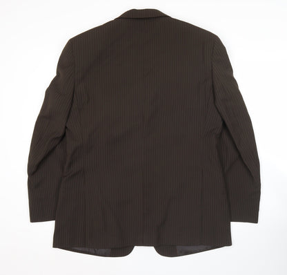 George Men’s Brown Pinstripe 40S Suit Jacket Formal Business