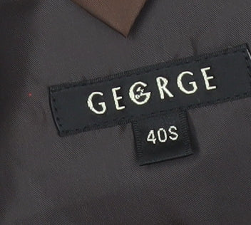 George Men’s Brown Pinstripe 40S Suit Jacket Formal Business