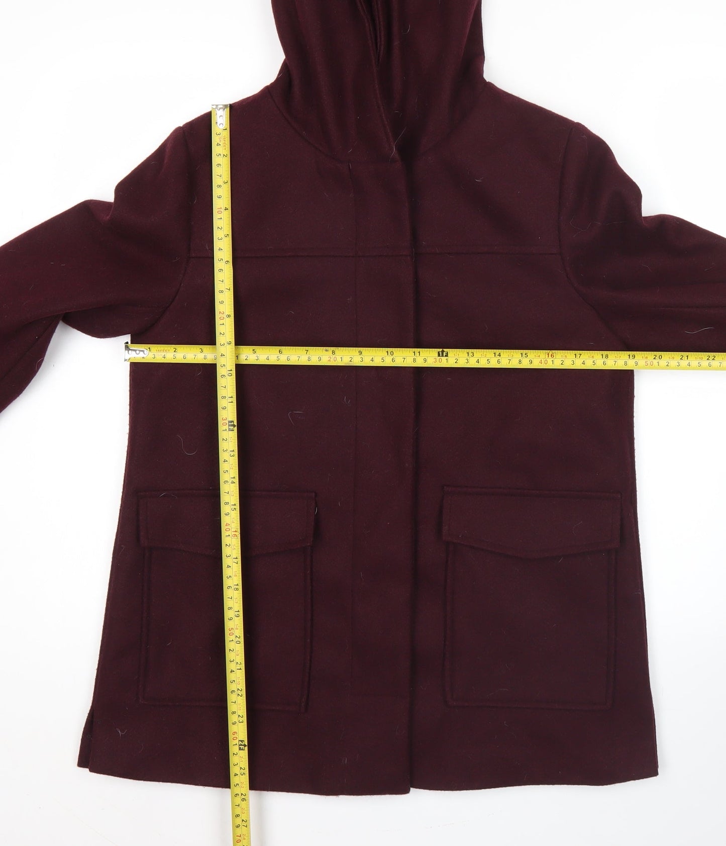 Primark Womens Purple Size 10 Hooded Mid-Length Coat