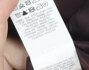 Primark Womens Purple Size 10 Hooded Mid-Length Coat