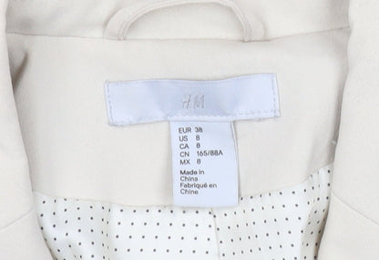 H&M Women Beige Size 10 Tailored Single-Breasted Blazer