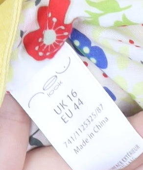 New Look Women’s Yellow Cotton Jacket UK 16 Casual Short Style