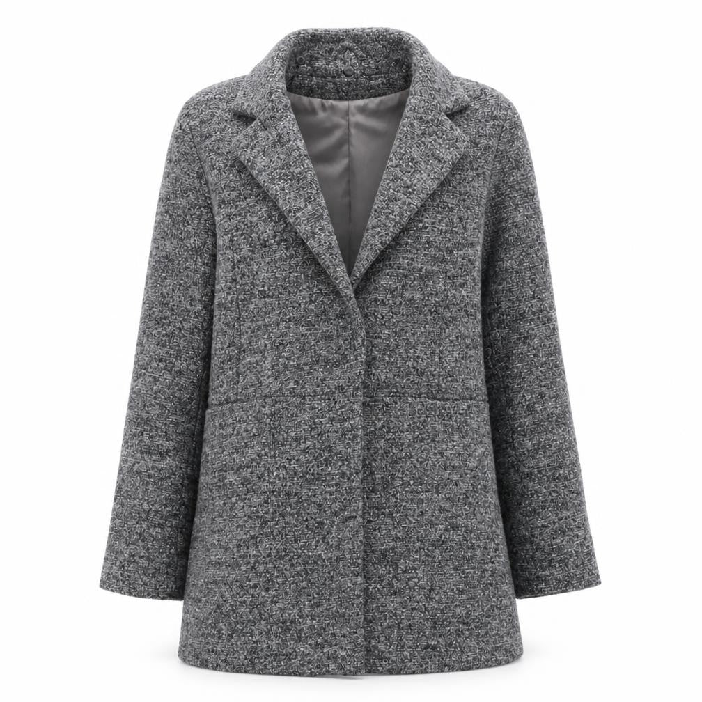 Womens UK Size 8 New Look Grey Overcoat