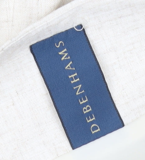 Debenhams Women Ivory Size 14 Linen Blend Blazer Jacket