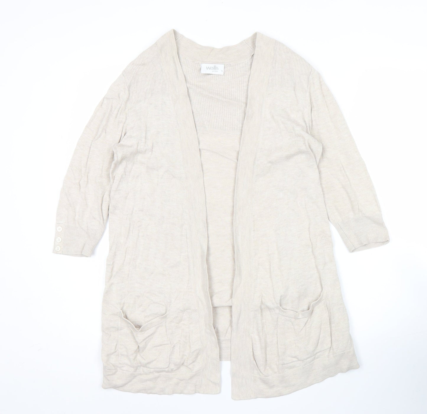 Womens UK Size S Wallis Beige Cardigan Jumper