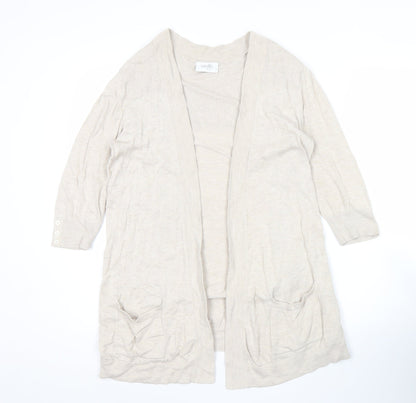 Womens UK Size S Wallis Beige Cardigan Jumper