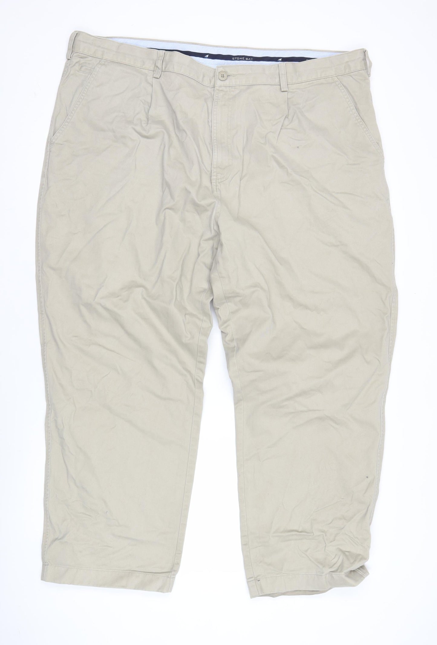 Stone Bay F&F Men’s Beige Chino Trousers 44W 29L Cotton Casual