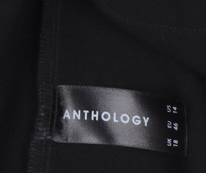 Anthology Women Black Size 18 Coatigan Mid-Length Workwear