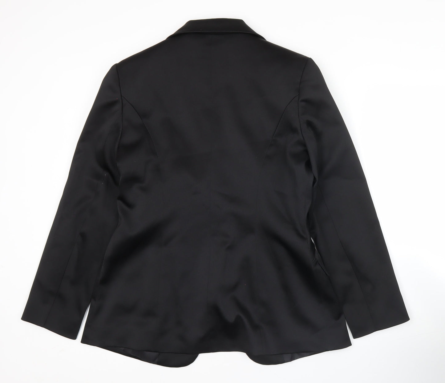 George Womens Black Size 12 Single-Breasted Blazer Jacket Workwear