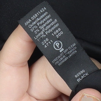 George Womens Black Size 12 Single-Breasted Blazer Jacket Workwear