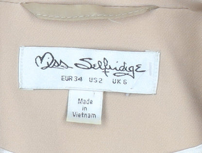 Miss Selfridge Women’s Beige Blazer UK 6 Tailored Jacket
