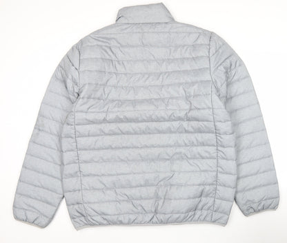 George Mens Grey XL 45-47" Puffer Jacket Lightweight Quilted Coat