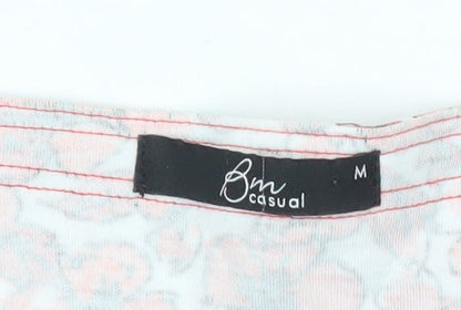 Womens UK Size M Bm Casual Red Basic T-Shirt