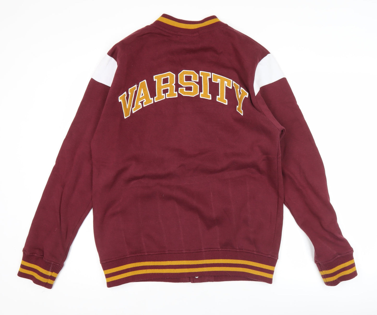 Primark Men’s Red Varsity Jacket Size L Cotton Blend Casual